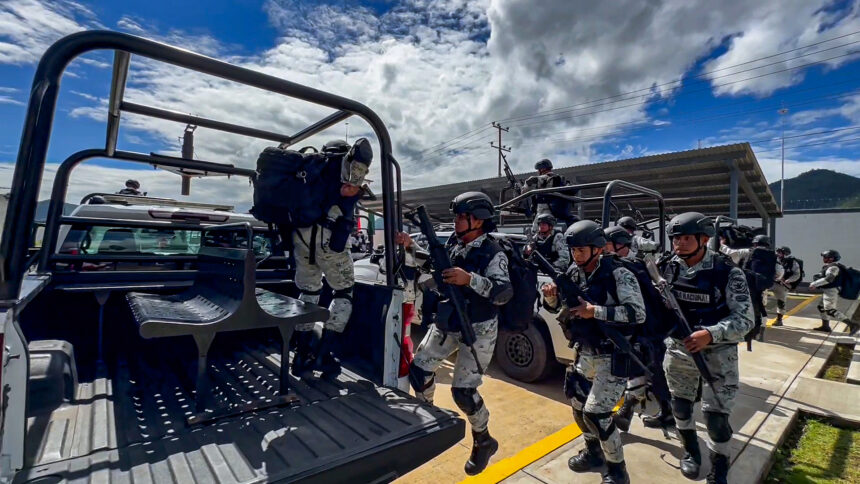 Imagen de archivo de miembros de la Guardia Nacional que se despliegan en Chiapas. Foto de EFE/ Carlos López.