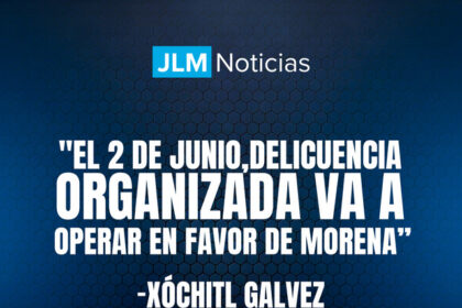 "El 2 de junio, delincuencia organizada va a operar en favor de Morena: Xóchitl GálvezEl 2 de junio, delincuencia organizada va a operar en favor de Morena: Xóchitl Gálvez"