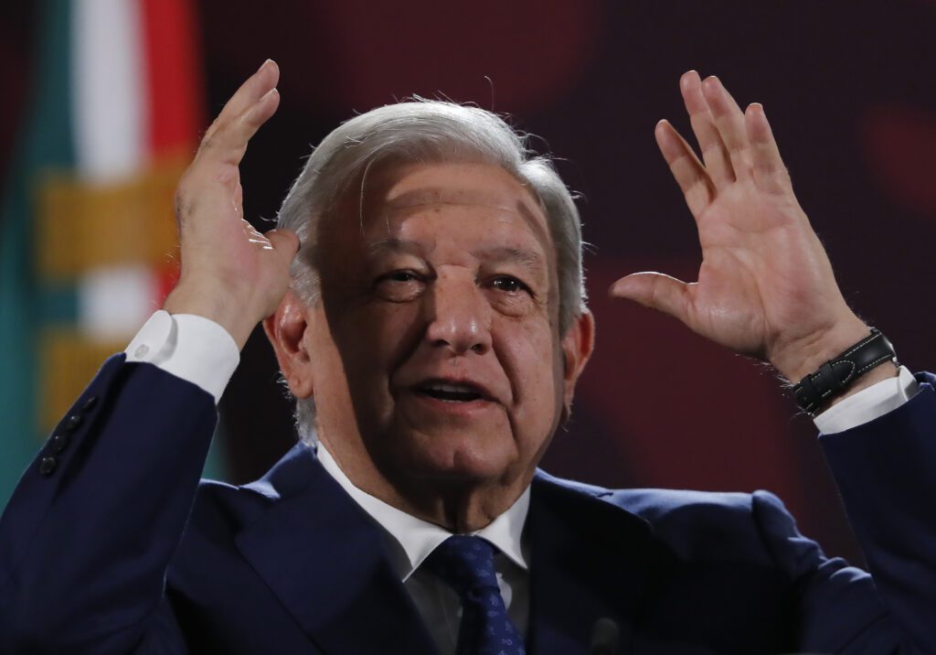 El presidente López Obrador. Foto de EFE/ Mario Guzmán.