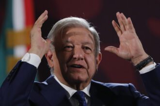 El presidente López Obrador. Foto de EFE/ Mario Guzmán.