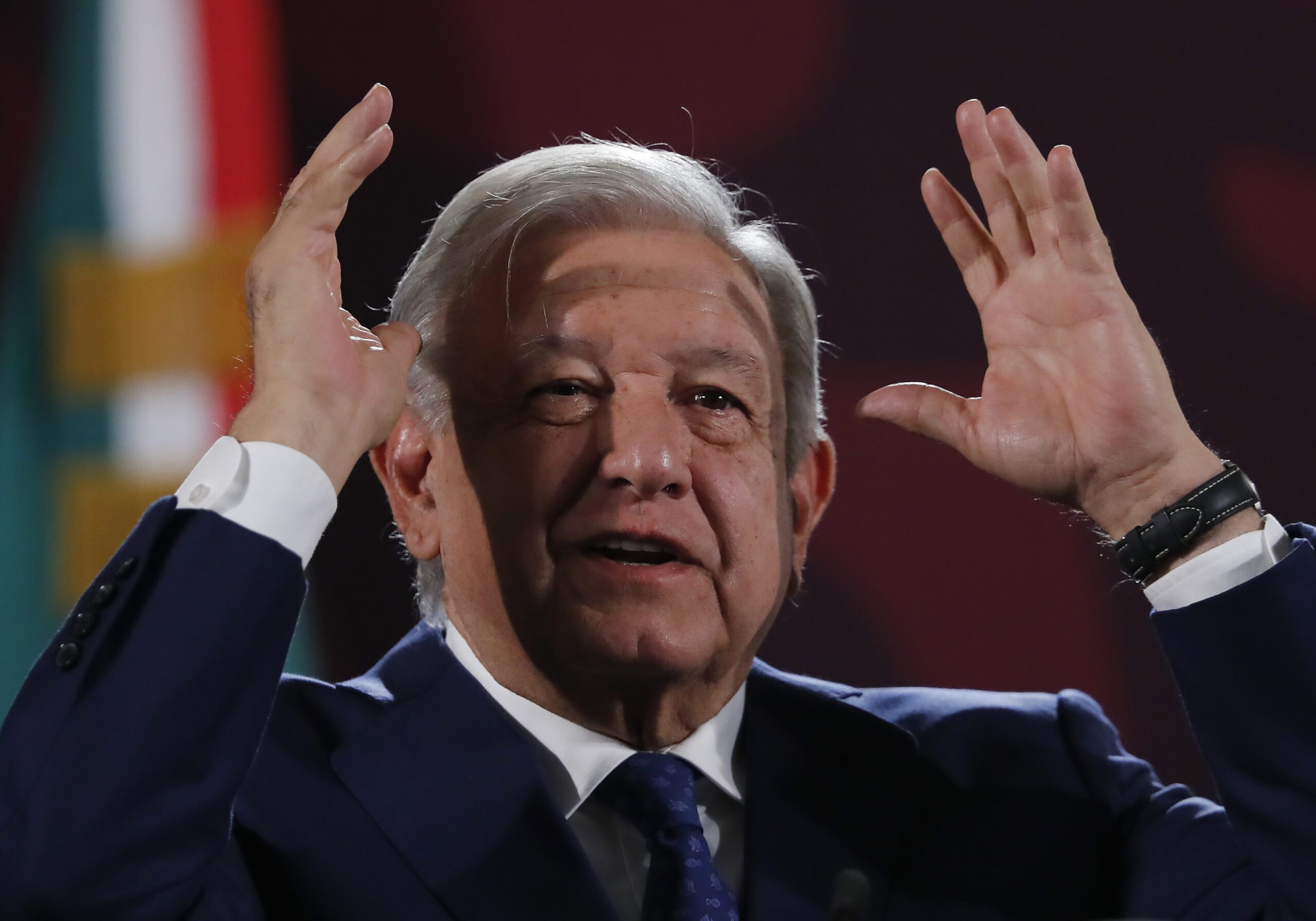 El presidente López Obrador. Foto de EFE/ Mario Guzmán.