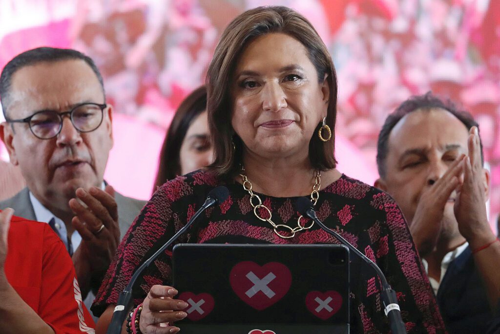 La candidata presidencial opositora, Xóchitl Gálvez. Foto de EFE/ Sáshenka Gutiérrez.