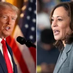 Trump Harris split