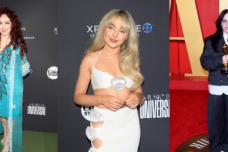 Combo de fotografías de archivo donde aparecen desde la izquierda las cantantes Beyoncé, Chappell Roan, Sabrina Carpenter, Billie Eilish y Taylor Swift. Foto de EFE/ Mike Nelson/ Nina Prommer/ Octavio Guzmán ARCHIVO.