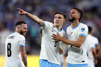 manuel ugarte y rodrigo bentancur seleccion uruguaya copa america 2024jpg