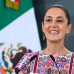 La presidenta de México, Claudia Sheinbaum, durante la conferencia de prensa en Acapulco. Foto: Presidencia.