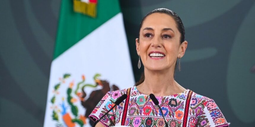 La presidenta de México, Claudia Sheinbaum, durante la conferencia de prensa en Acapulco. Foto: Presidencia.