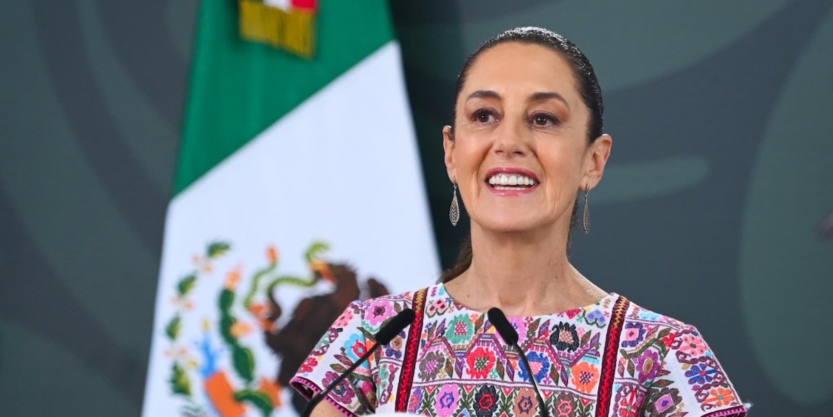 La presidenta de México, Claudia Sheinbaum, durante la conferencia de prensa en Acapulco. Foto: Presidencia.