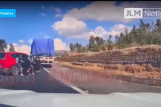 El intento de asalto en la Texcoco-Calpulalpan. Foto: JLMNoticias / Captura de Pantalla.