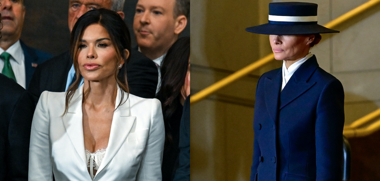 Lauren Sánchez y la primera dama Melania Trump. Foto de EFE/EPA/ Kenny Holston / Ron Sachs.