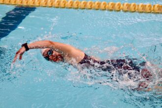 Atleta en el Selectivo Estatal de Triatlón