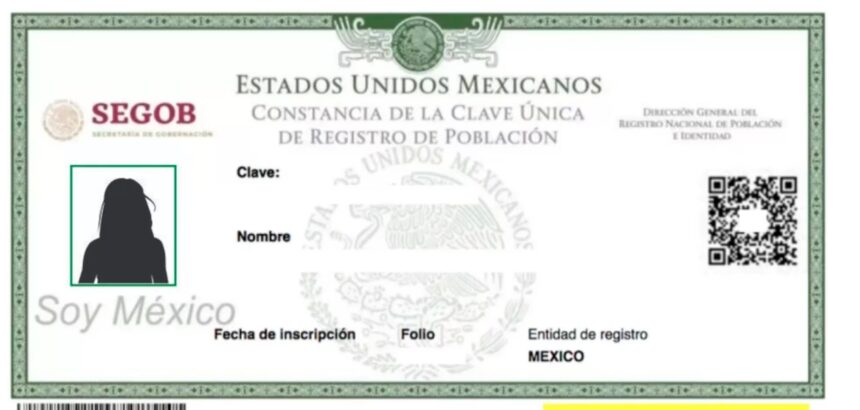 CURP. Foto: Segob.