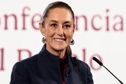 La presidenta de México, Claudia Sheinbaum, en conferencia de prensa. Foto de JLMNoticias / EFE/ José Méndez.