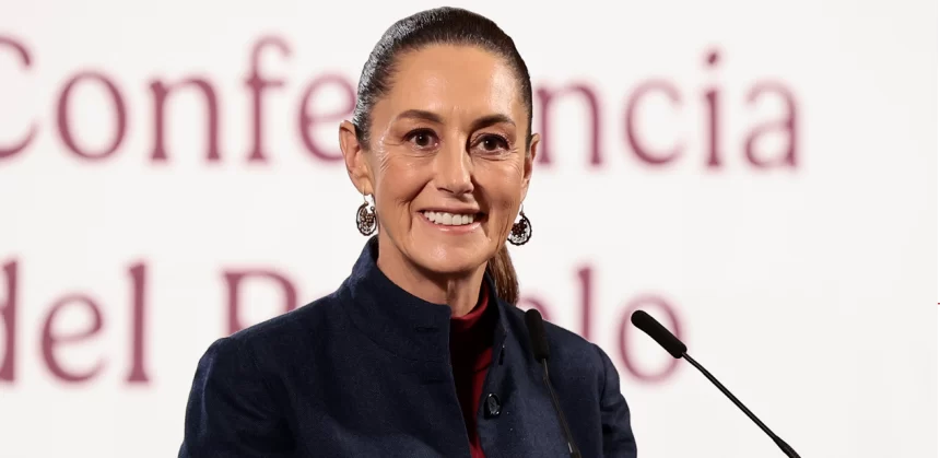 La presidenta de México, Claudia Sheinbaum, en conferencia de prensa. Foto de JLMNoticias / EFE/ José Méndez.