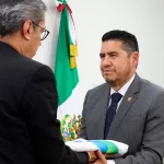 Cambio en la Fiscalía de Aguascalientes. Jesús Figueroa entrega la titularidad a Manuel Alonso García. Foto: JLMNoticias / FGEA.