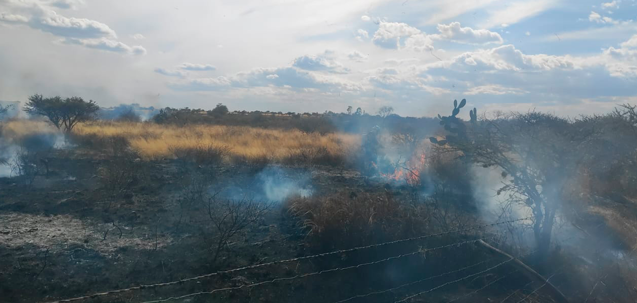 Uno de los distintos puntos donde ocurrieron los incendios forestales en Aguascalientes. Foto: JLMNoticias / Protección Civil Municipal.