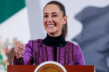 La presidenta de México, Claudia Sheinbaum. Sheinbaum cosecha atención internacional y popularidad interna en el primer mes de Trump. Foto: JLMNoticias / EFE/ Isaac Esquivel.