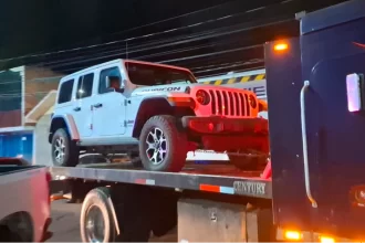 Rubicon asegurada tras robo en el norte de Aguascalientes. Foto: JLMNoticias / SSPE Aguascalientes.