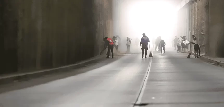 El Municipio de Aguascalientes realizó limpieza en el paso a desnivel de avenida Aguascalientes y Guadalupe González.