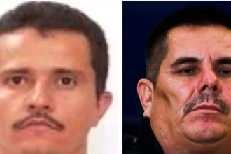 Nemesio Oseguera Cervantes 'El Mencho' y José de Jesús Méndez "El Chango". Foto: JLMNoticias / Especial.