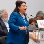 La jefa de Gobierno, Clara Brugada, durante la nueva declaratoria sobre la Tauromaquia en 2025. Desconoce Brugada actual reglamento taurino y “crea” uno nuevo con total desconocimiento. Foto: JLMNoticias / Gobierno de la Ciudad de México.