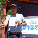 José Trancoso, beneficiario del árbol número mil del programa "El Árbol de mi Casa"