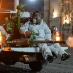 Fumigación dentro del perímetro ferial, Jardín de San Marcos