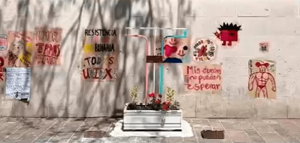 Antimonumento por el Dia de la visibilidad Trans