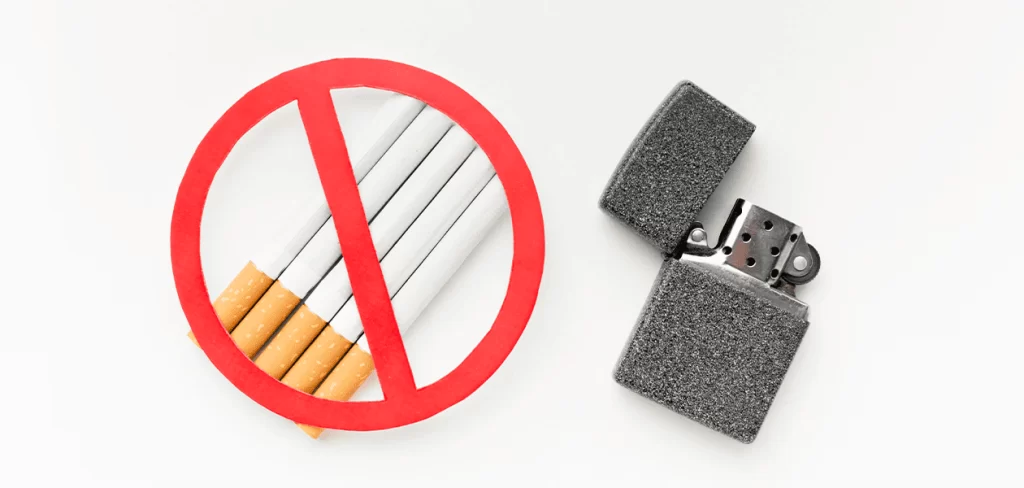 Cigarros y encendedores prohibidos