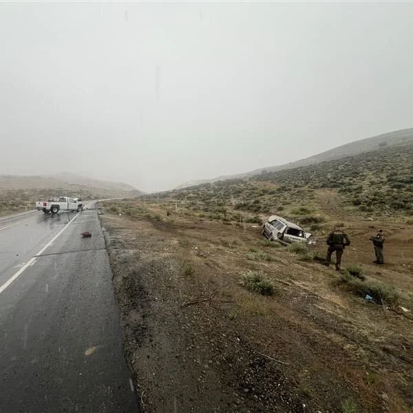 El lugar del accidente el otro conductor resulto solo con heridas leves