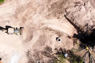 Rehabilitación del colector sanitario en Parque México