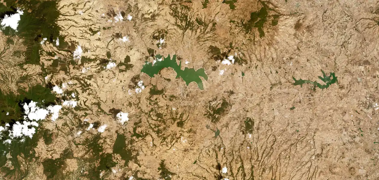 Imágenes de la sequía en Villa Victoria. México es el país que se calienta más rápido de todo el planeta, advierte la UNAM. Foto: BBC.