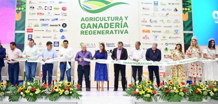 Tere Jiménez inaugura la Expo Leche Gilsa 2025 en Aguascalientes, con más de tres mil participantes y expertos de siete países; el foro impulsa la industria lechera, la innovación agropecuaria y el respaldo a los productores.