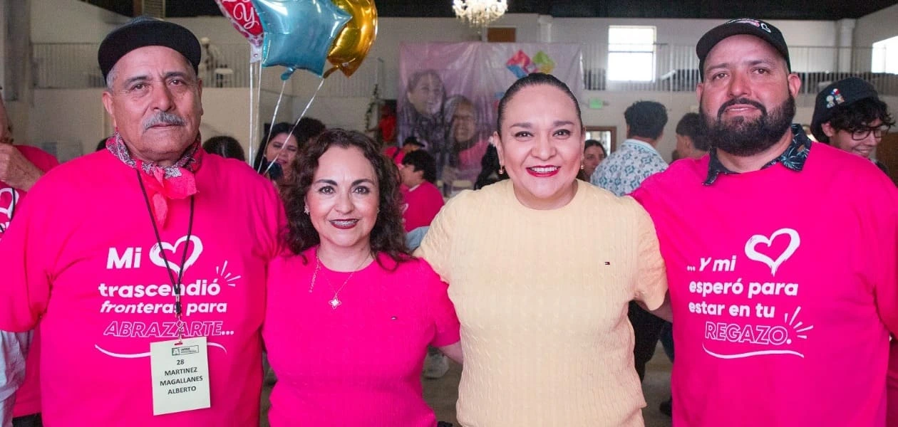 Tere Jiménez impulsa el programa Reencontrando Corazones, que permitió a madres de Aguascalientes reencontrarse con sus hijos migrantes en Estados Unidos como regalo por el Día de las Madres.