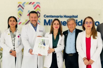 Hospital Hidalgo recibe el Reconocimiento Oro por su atención a pacientes con EVC, otorgado por la Iniciativa Angels en Aguascalientes.