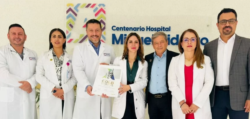 Hospital Hidalgo recibe el Reconocimiento Oro por su atención a pacientes con EVC, otorgado por la Iniciativa Angels en Aguascalientes.