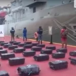 Destacó la Semar, que en esta administración, suman poco más de 41 toneladas de aparente cocaína asegurada en la mar.