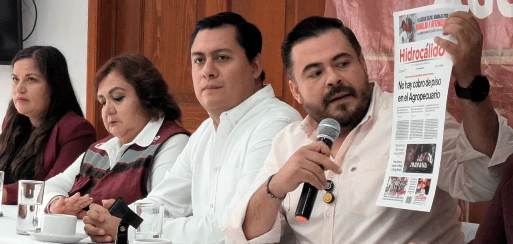 El dirigente de Morena en Aguascalientes Gilberto Gutierrez contradijo lo dicho por la mesa directiva del Agrupecuario que asegura no hay cobro de piso