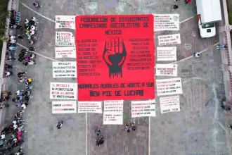 La Federación de Estudiantes Campesinos Socialistas de México, conmemoraron el octavo aniversario de la represión contra estudiantes de Cañada Honda