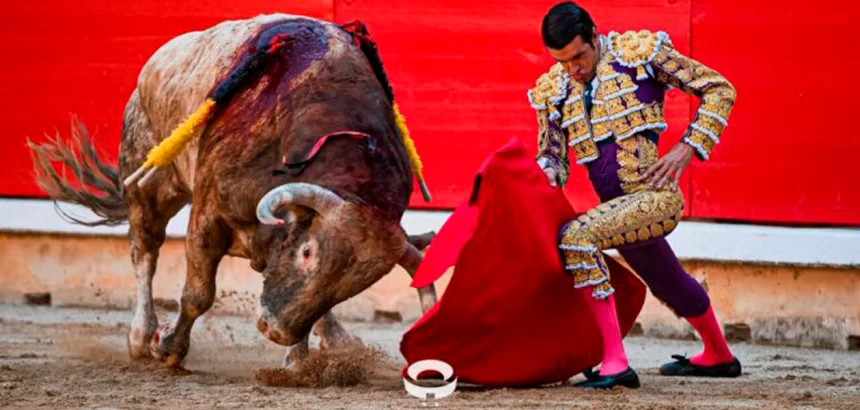También poderoso se mostró Emilio de Justo en el inicio de sus faenas en Pamplona. Foto: JLMNoticias / PTPamplona.