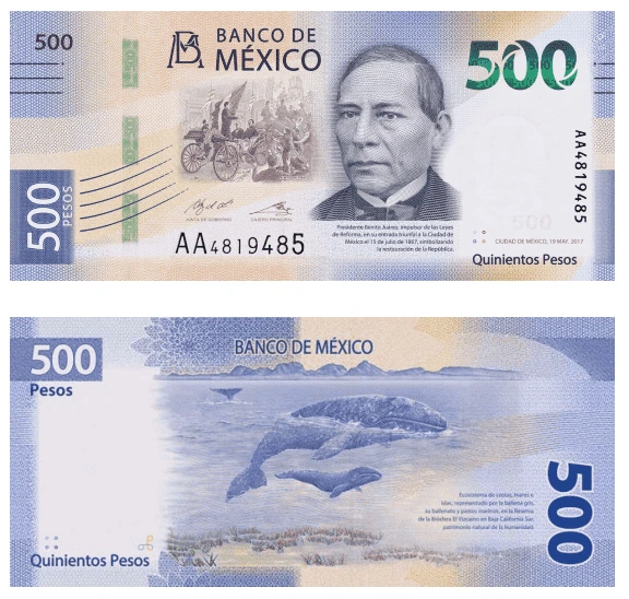 El billete de 500 es el mas falsificado de Mexico con mas de 466 mil ejemplares apocrifos. Foto Rio Doce