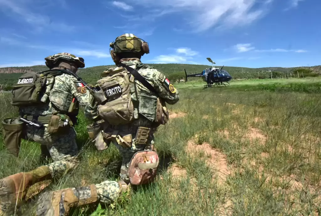 En el operativo participo tambien el Ejercito Mexicano