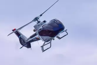 El helicóptero "Fuerza Uno" que apoyará en las labores de "Blindaje Aguascalientes". Foto: JLMNoticias / Gobierno del Estado de Aguascalientes.