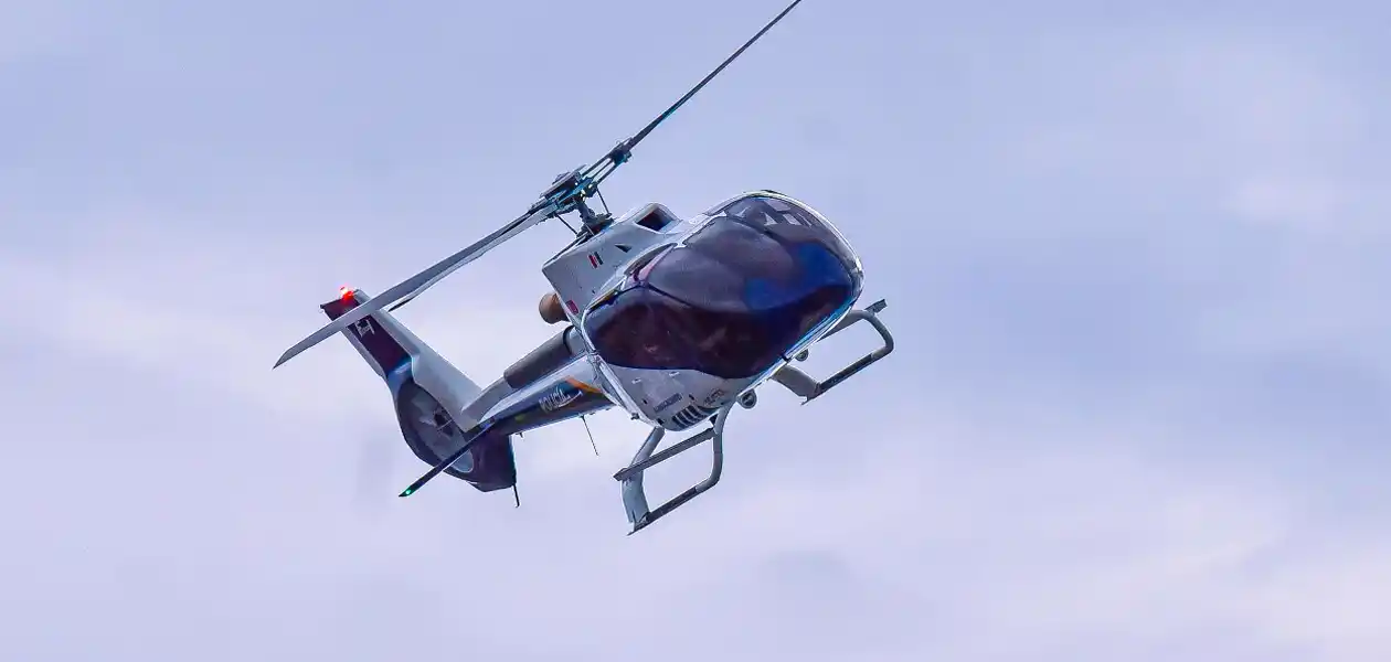 El helicóptero "Fuerza Uno" que apoyará en las labores de "Blindaje Aguascalientes". Foto: JLMNoticias / Gobierno del Estado de Aguascalientes.