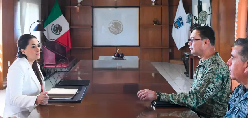 Gobierno de Aguascalientes, Ejército y Guardia Nacional refuerzan estrategias de seguridad en reunión clave del Plan Blindaje Aguascalientes.