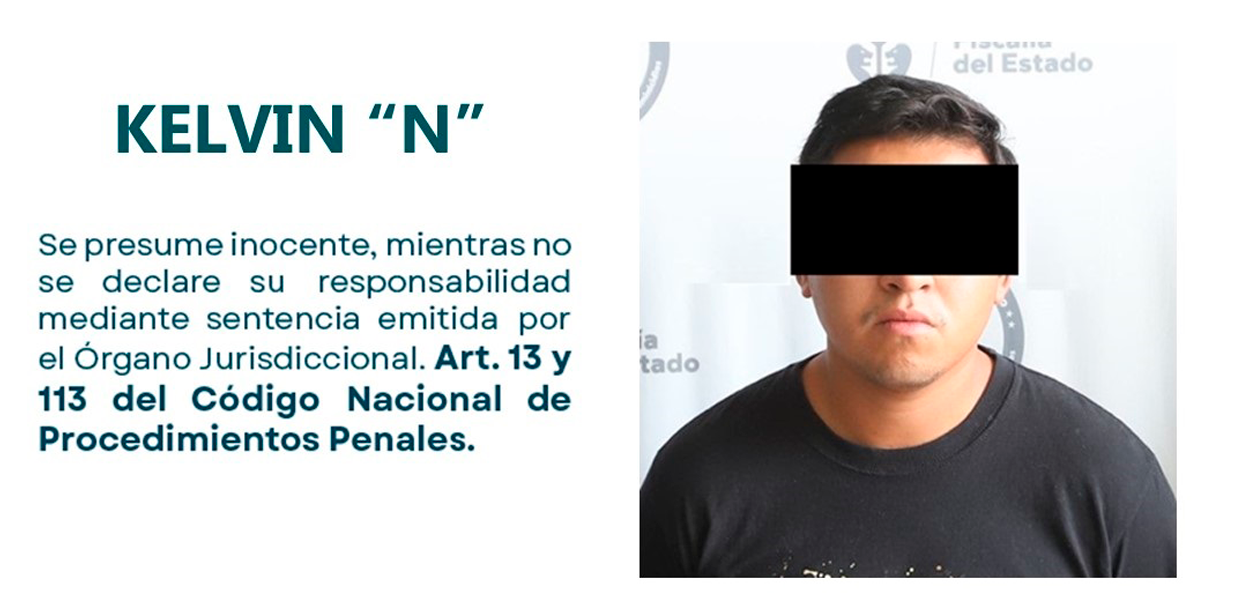 Kelvin “N”, feminicida de Karla, ya fue vinculado a proceso. Foto: JLMNoticias / Fiscalía de Jalisco.