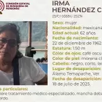 La maestra jubilada Irma Hernández Cruz, fue localizada sin vida, tras ser reportada como desaparecida en Veracruz