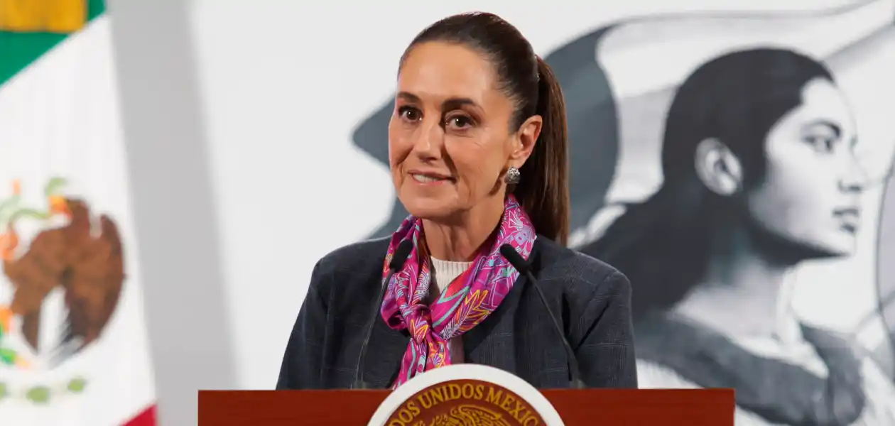 La presidenta de México, Claudia Sheinbaum, pronunciándose sobre Javier 'Chicharito' Hernández. Foto: JLMNoticias / El Universal / Carlos Mejía.