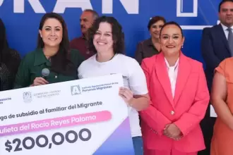 Tere Jiménez otorga apoyos de hasta 200 mil pesos y 131 visas a familiares de migrantes en Aguascalientes para impulsar negocios y reunir familias.