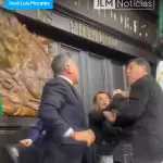 Alito Moreno y Fernández Noroña se enfrentan a golpes al término de la sesión de la Comisión Permanente del Senado. Foto JLMNoticias captura de pantalla